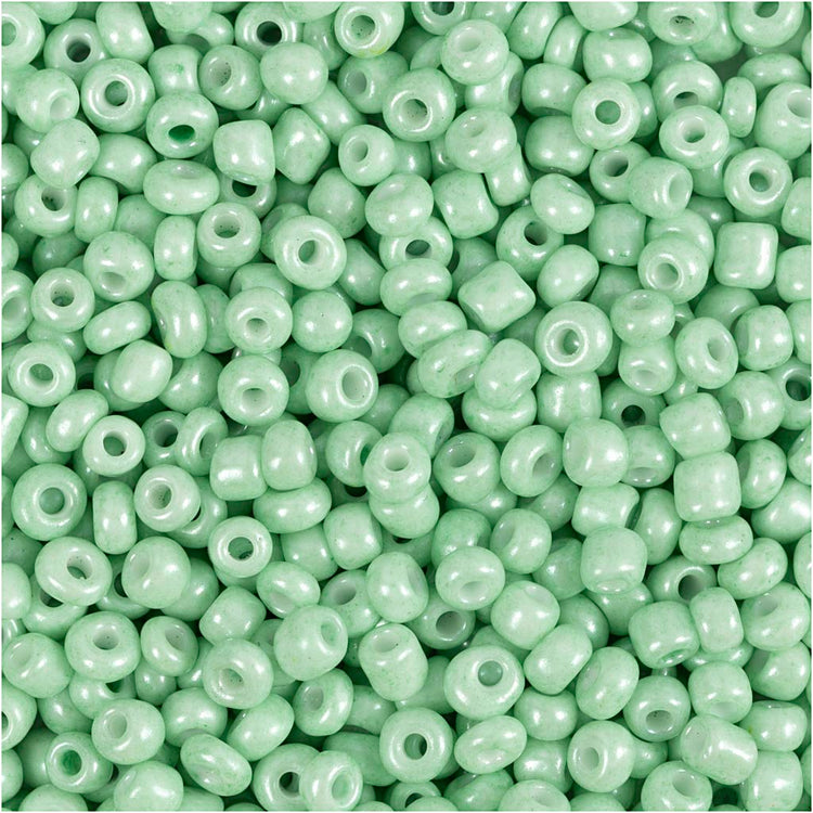 Creativ Company Rocailles, D 3 mm, Größe 8 0, Lochgröße 0,6-1,0 mm, hellgrün, 25 g 1 Box