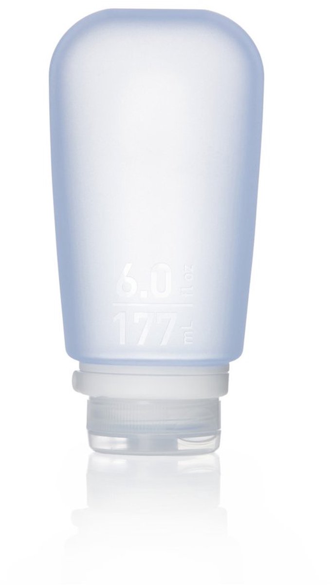 Human Gear – Gotoob+ – Reiseflasche – Flachmann – wiederverwendbar – auslaufsicher – leicht – XL – 177 ml – Blau