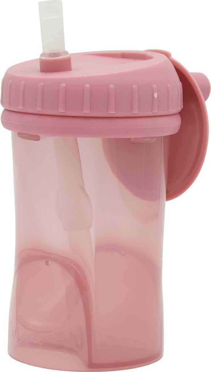 Difrax Straw Cup Trinkbecher – 250 ml – 12+ Monate – Pink – 1 Stück