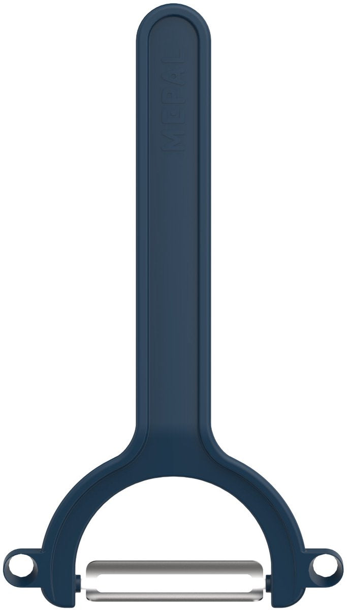 Mepal Schäler Edelstahl Chef It – 17 cm – Kartoffelschäler – scharfe Messer – spülmaschinenfest – Küchenutensilien – Marineblau