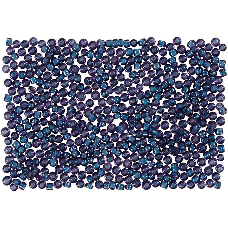 Creativ Company Rocailles, D 1,7 mm, Größe 15 0, Lochgröße 0,5-0,8 mm, dunkelblau, 500 g 1 Beutel