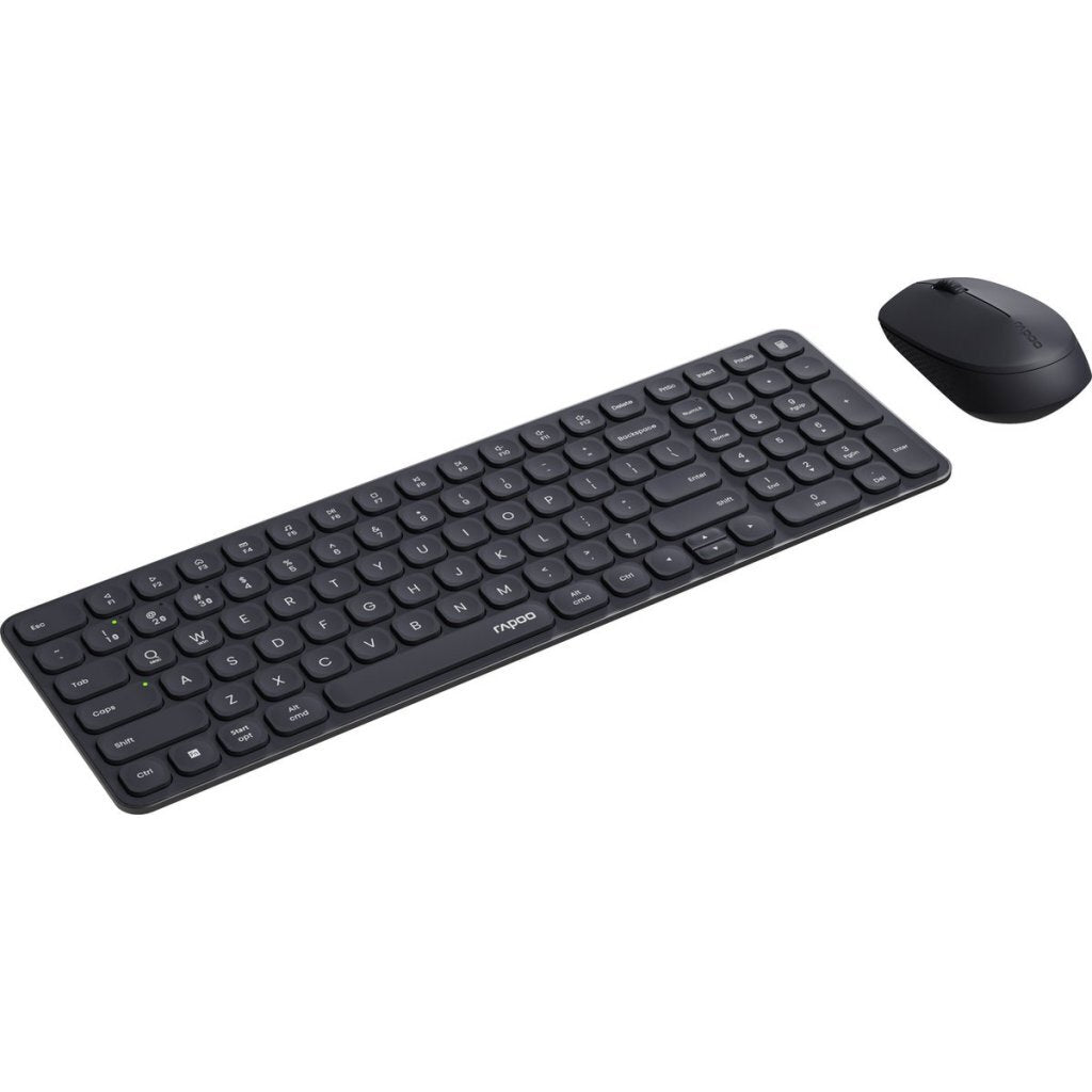 Rapoo 9310m Combo-Set qwerty(nl) Tastatur + Maus schwarz
