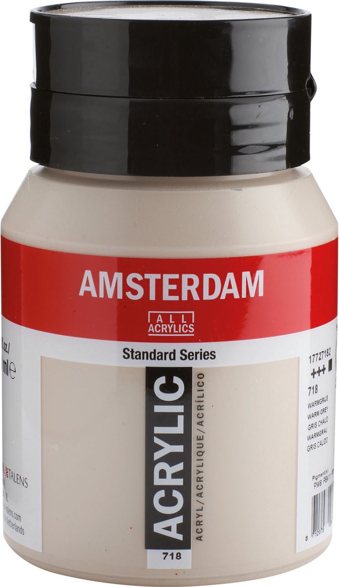 Acrylfarbentopf der Amsterdam Standard-Serie 500 ml Warmgrau 718