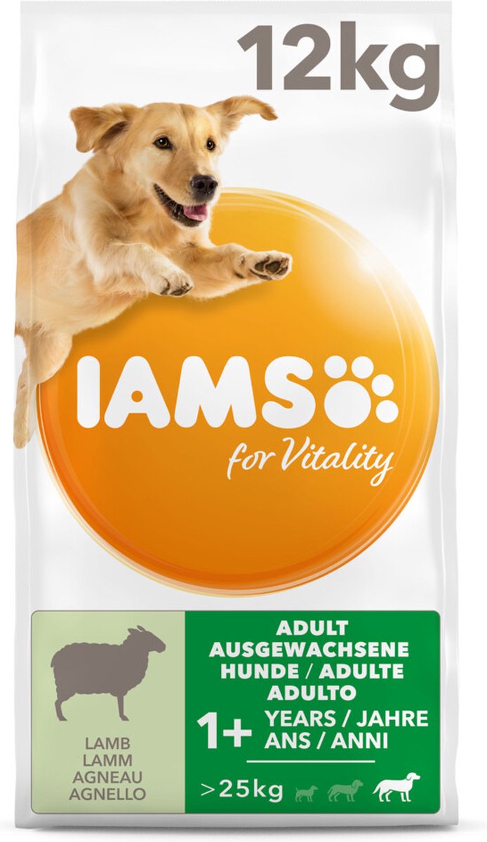 Iams Hund ausgewachsenes großes Lamm 12 kg