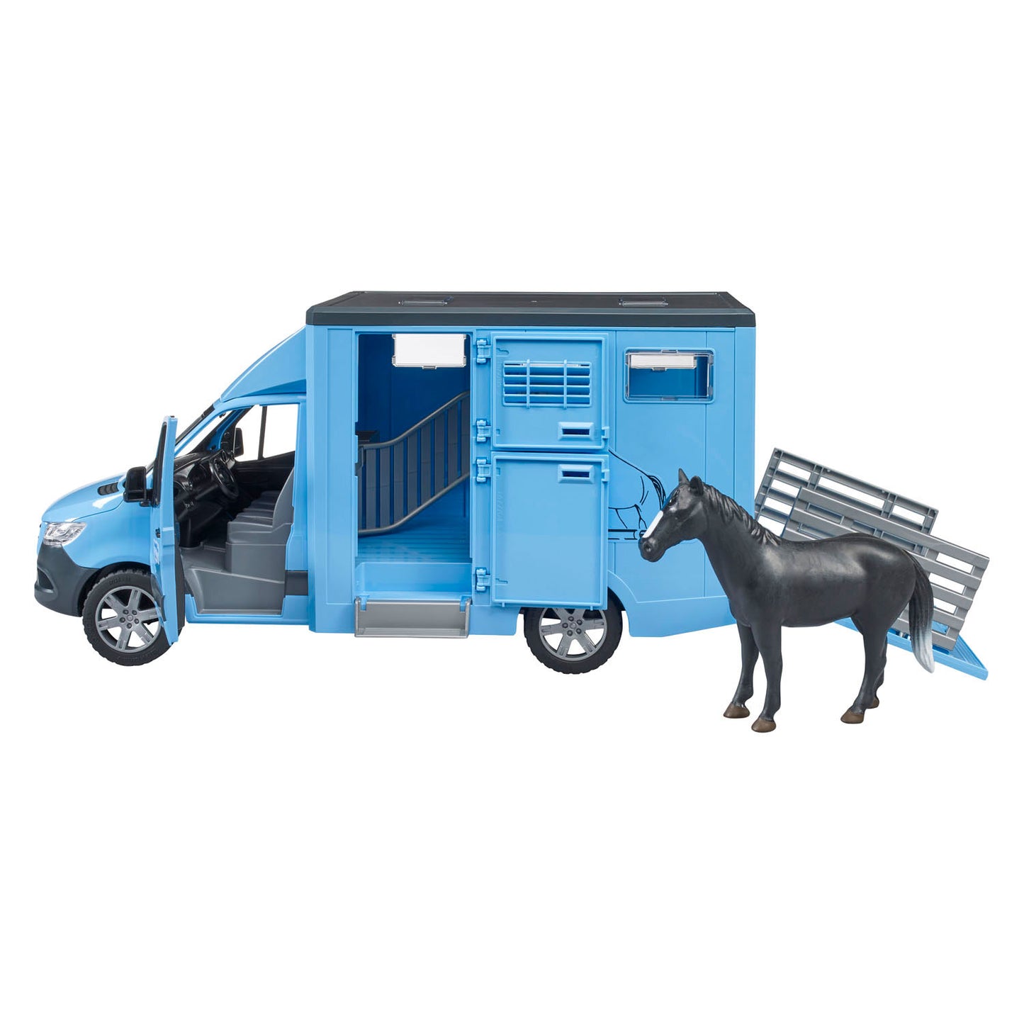 BRUDER MB Sprinter Tiertransporter mit Pferd