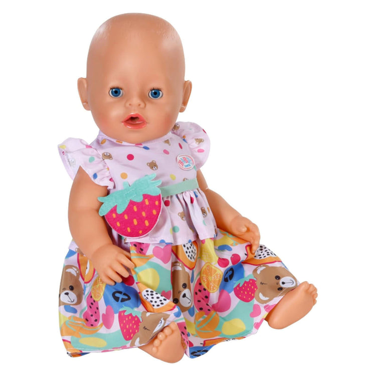 Baby born Obstkleid mit Erdbeerhandtasche – 43 cm