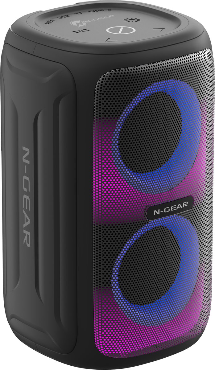 N-Gear LGP Juke 101 – Bluetooth-Lautsprecher – Partybox – wasserdicht – schwarz