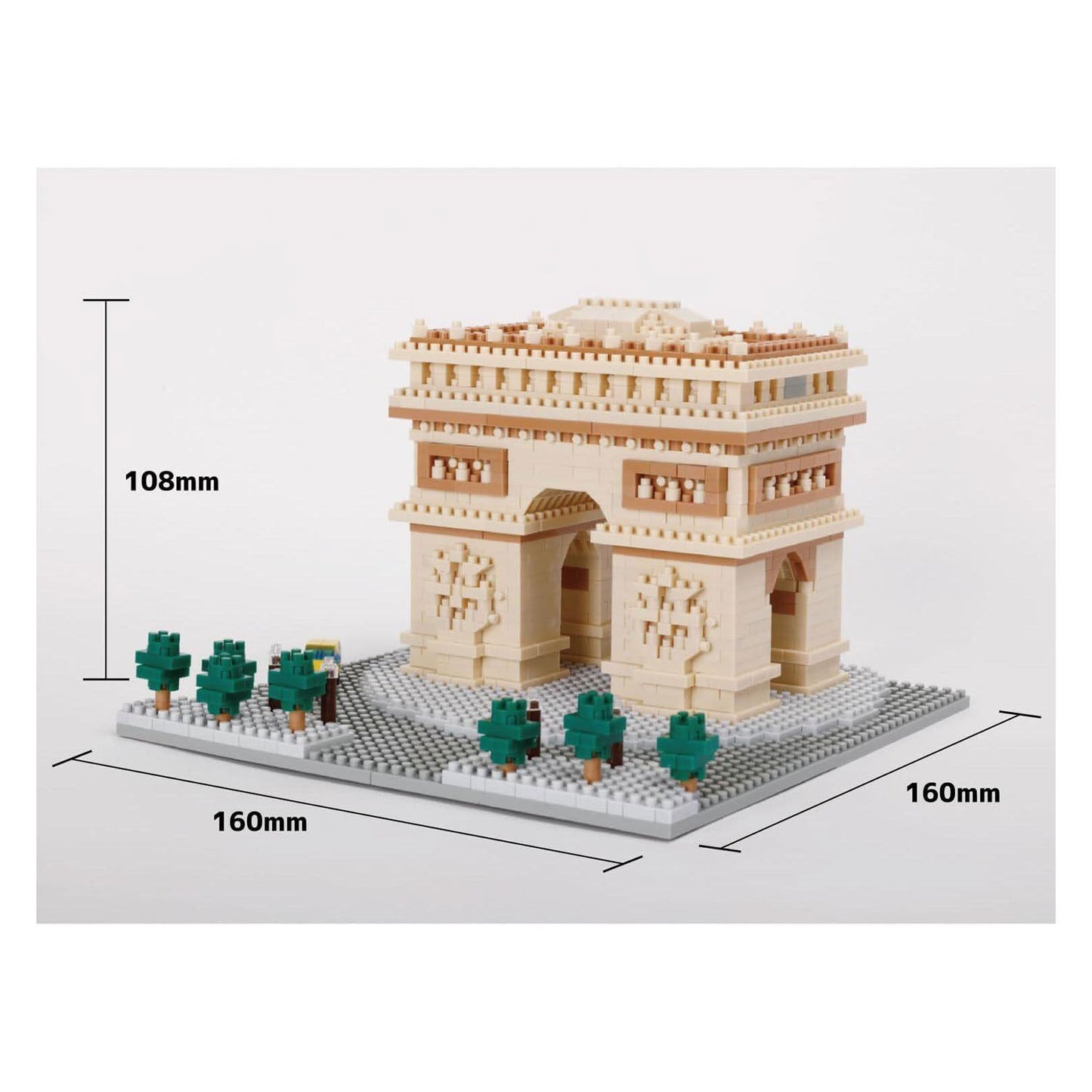 Nanoblock Baukasten Arc de Triomphe Deluxe - 1560 Teile.