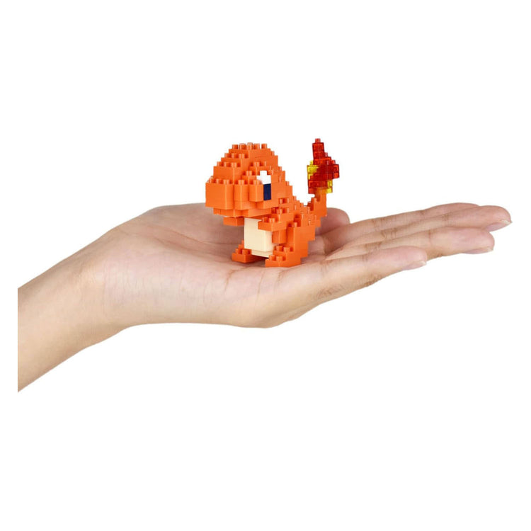 Bandai – Nanoblock – Charmander – Pokémon – Mini-Steinfigur – Bauset – Pixel Charmander Pokémon-Figuren-Set – nbpm002
