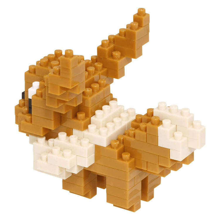 Bandai – Nanoblock – Eevee – Pokémon – Mini-Steinfigur – Bauset – Eevee-Pokémon-Figurenbausatz in Pixel – nbpm005
