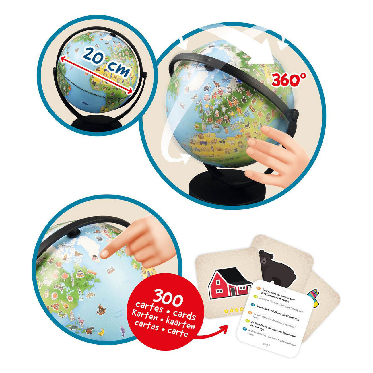 Buki Frankreich Buki – Globus Junior – Lernglobus – Lernspiel