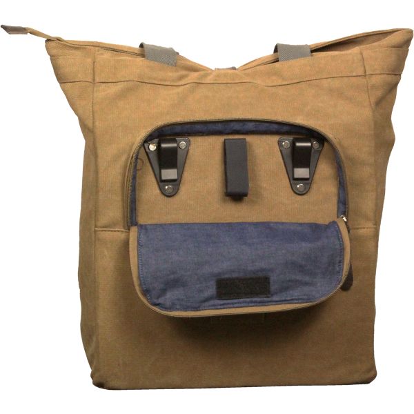 Greenlands Fahrradtasche Canvas Shopper 20 Liter 42 x 34 x 14 cm camel braun