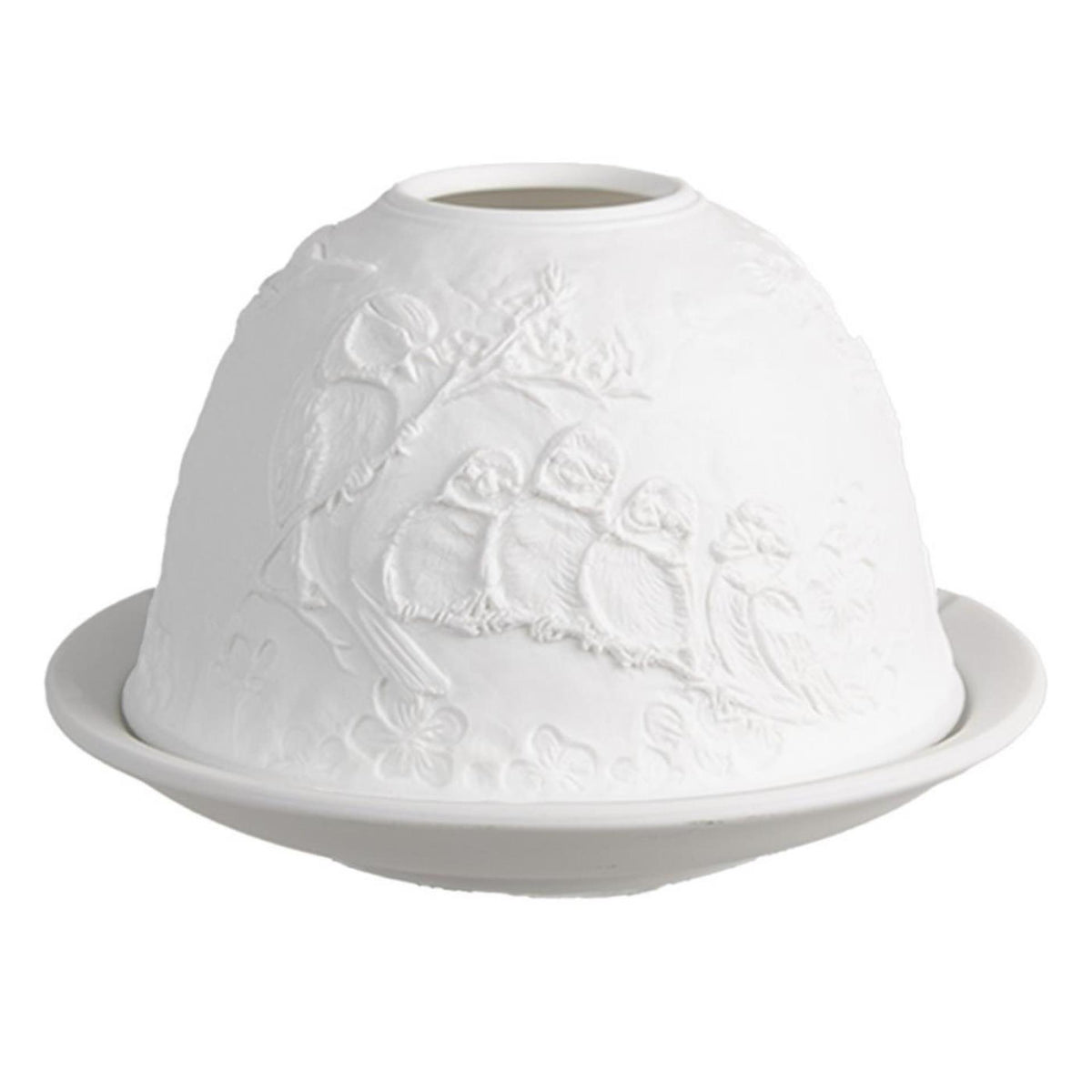 Clayre Eef Teelichthalter Vögel Porzellan ã˜12x8cm