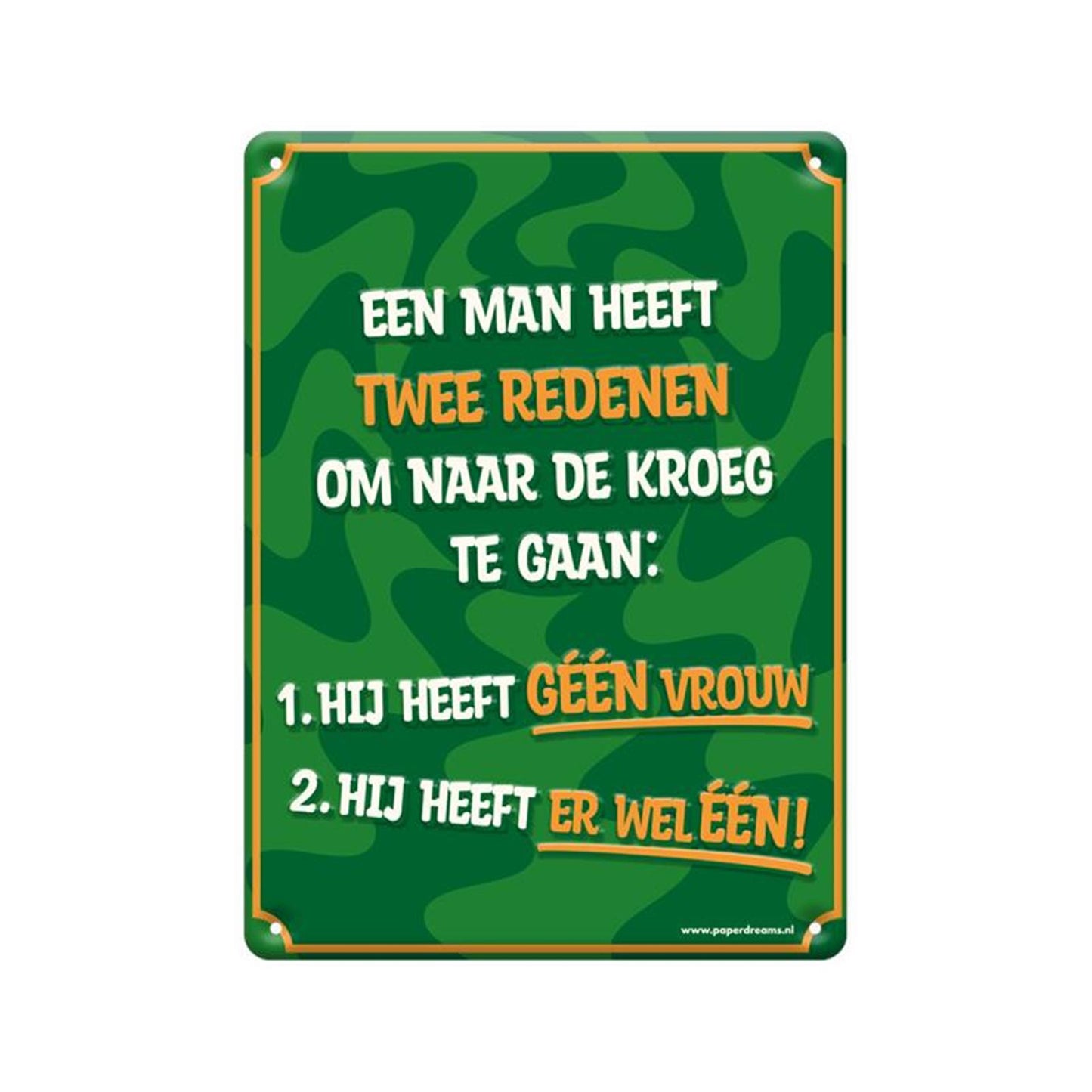 Paperdreams Textschild Metall – zwei Gründe