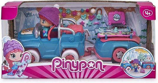 Pinypon Ski Jeep mit Trailer und Figur.
