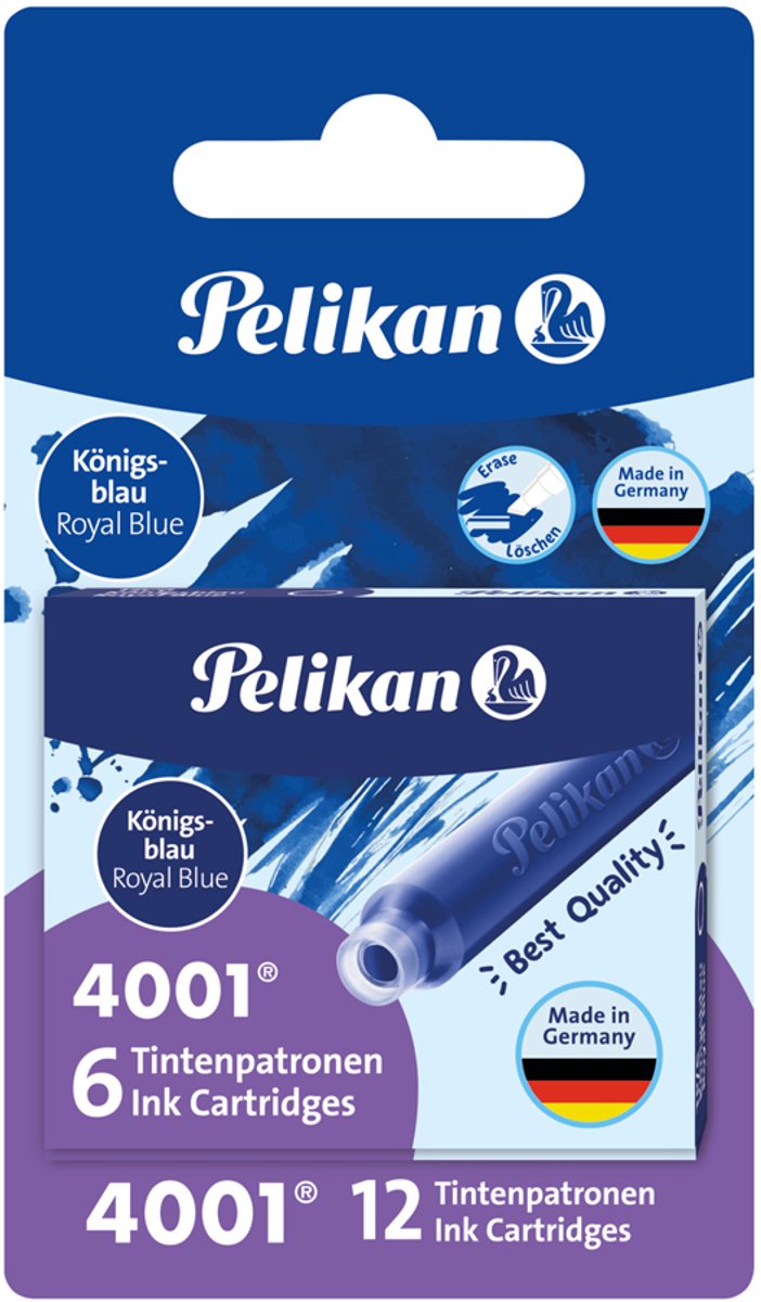 Pelikan Farbkartusche 4001 tp 5 königsblau 5 Stück