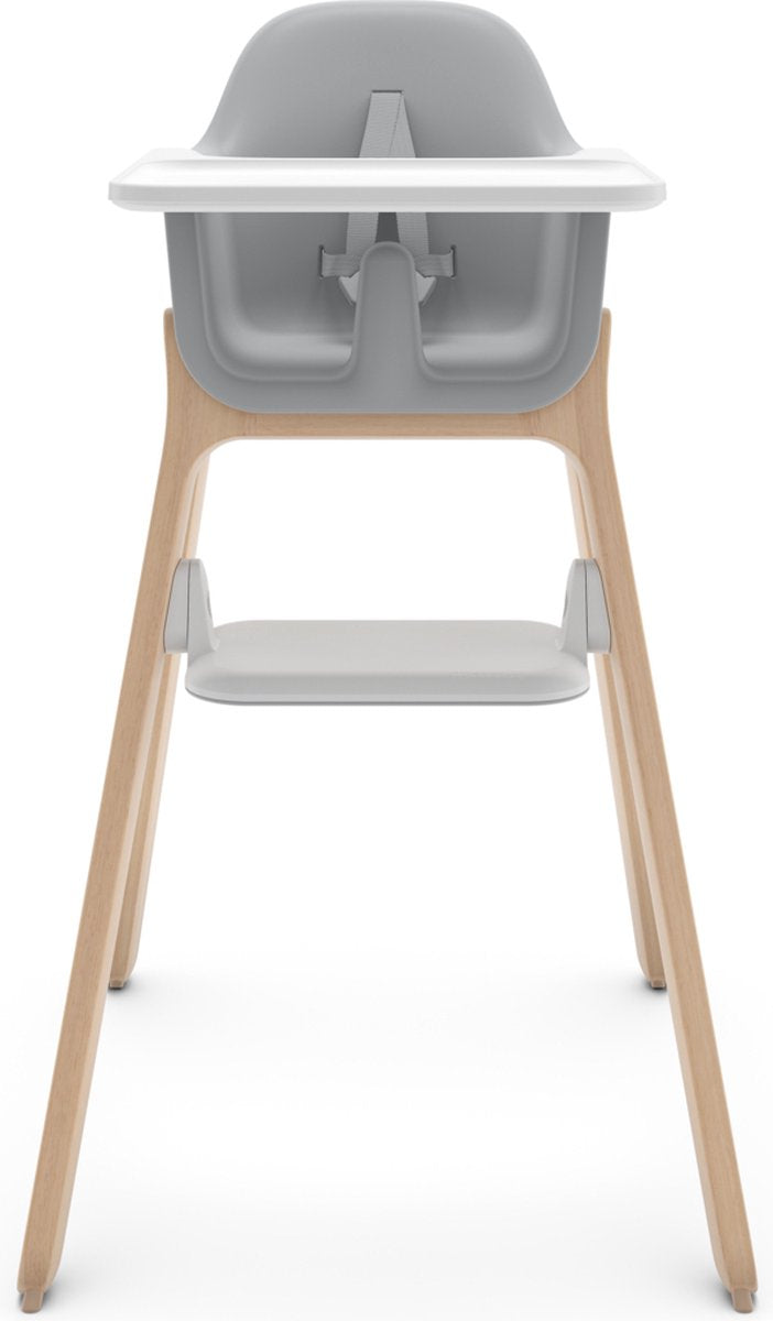 Uppababy Ciro Chloe – Hochstuhl – Grau – Holz – verstellbare Fußstütze – abnehmbares Esstablett