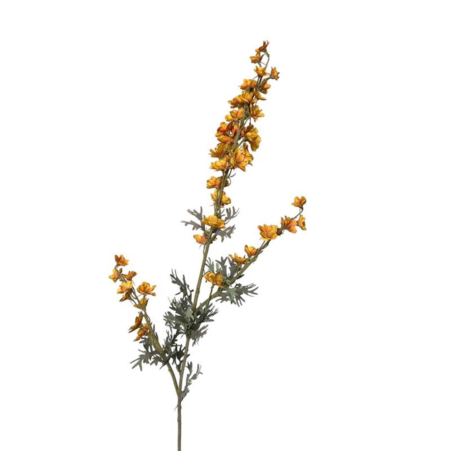 Künstlicher Delphinum-Zweig aus der Roberts-Kollektion, 85 cm, ockergelb