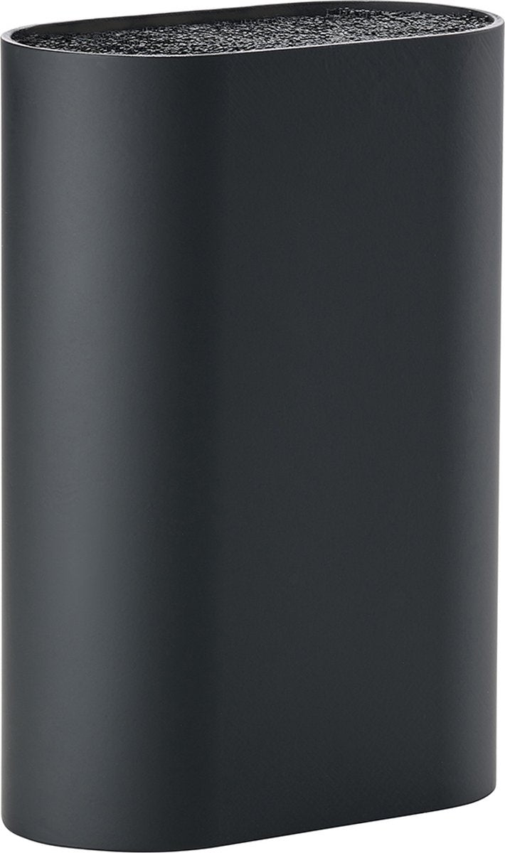 Zone Denmark Singles Messerblock – Messerhalter – Universal – 17 x 9 cm schwarz – Kunststoff – Kochen – Küche – Küchenmesser-Zubehör – oval