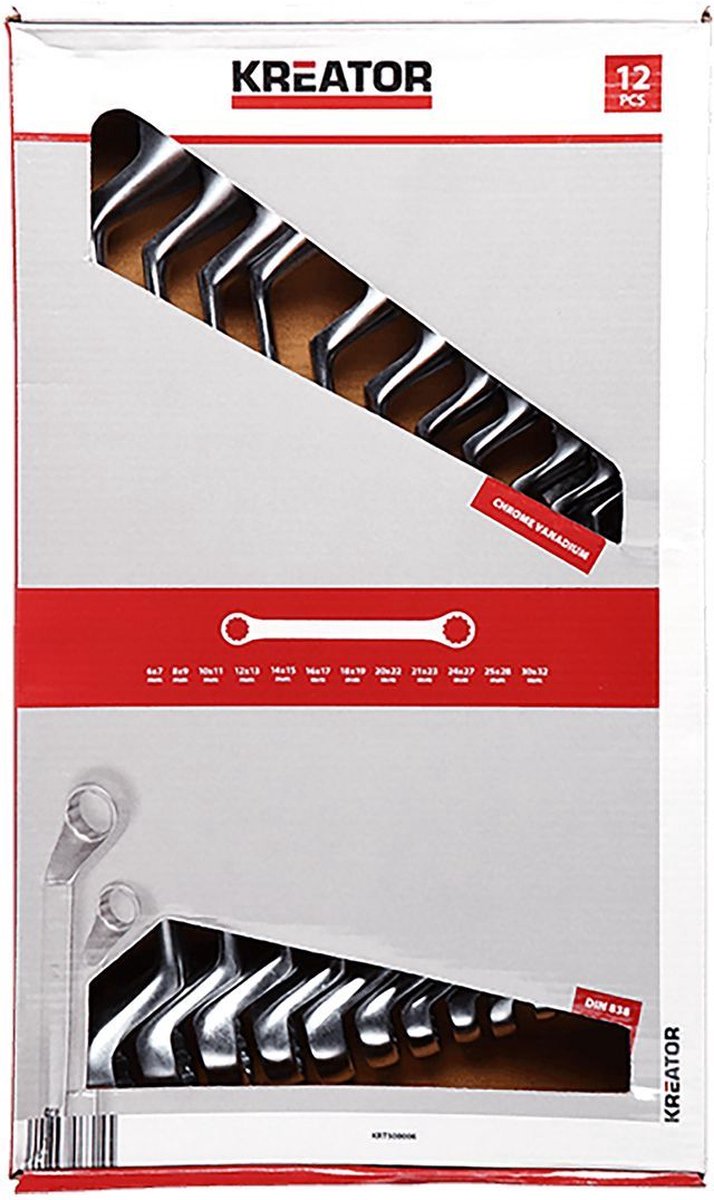 Kreator krt500006 Ringschlüssel-Set – 6–32 mm – 12 Stück