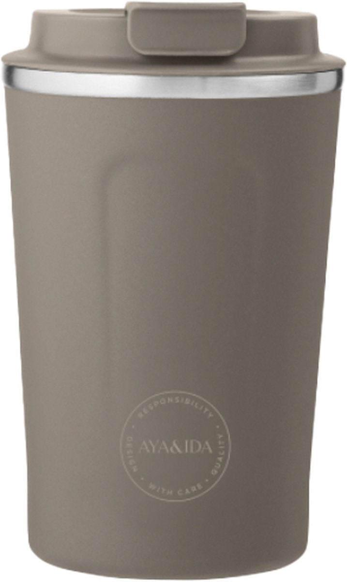 Aya ida aya ida - cup2go - Thermosbecher - Kaffeetasse - Coffee to go - Reisebecher - zum Mitnehmen - 380ml - Treibholz