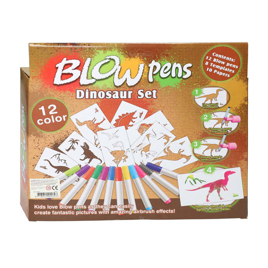 Blasfederset mit Dinosaurierpumpe