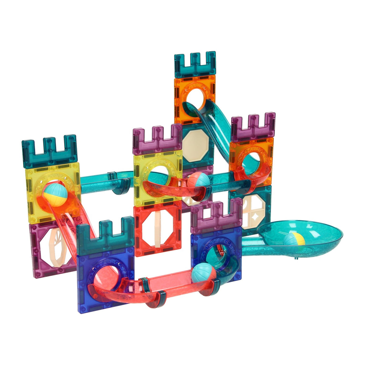 Magnetische Marmorschlosse mit Licht, 56dlg.