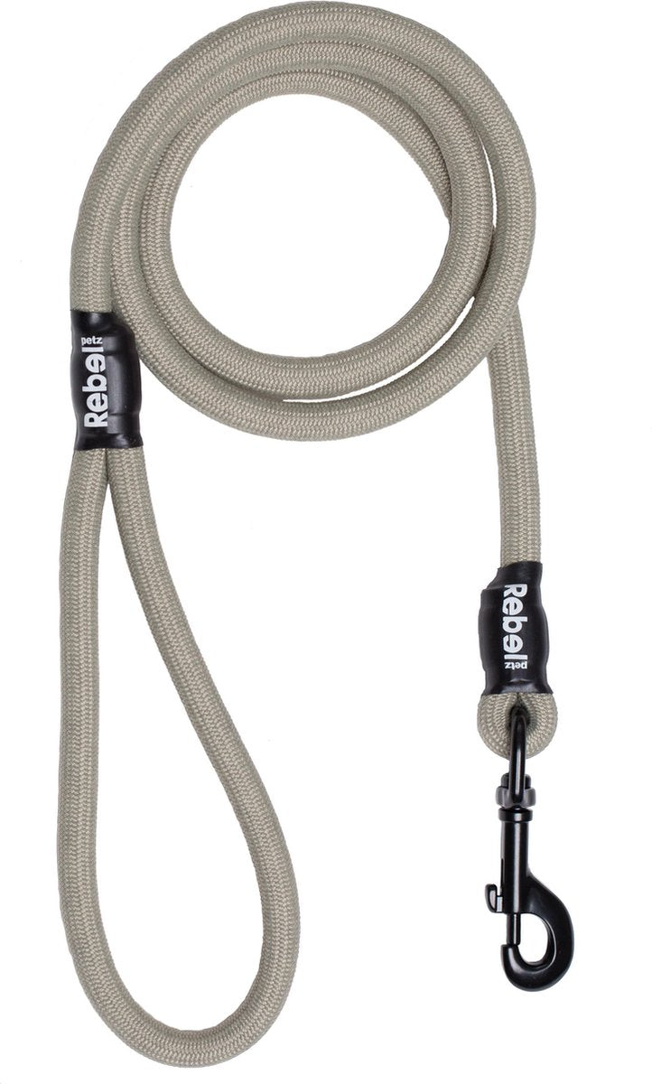 Rebel Petz Hundeleine – Taupe – L – 12 mm x 140 cm
