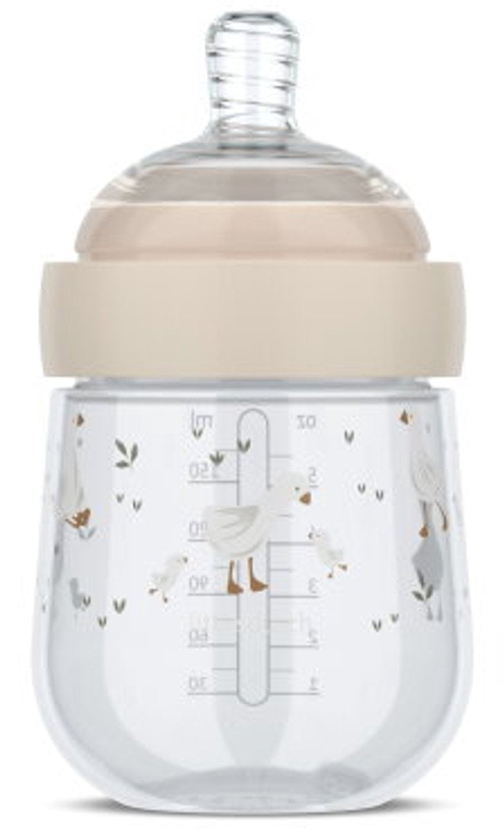 Mepal Mio Babyflasche Little Dutch – 165 ml – Anti-Kolik – Spiraldesign verhindert Verstopfen – medizinisches Silikon – Little Goose