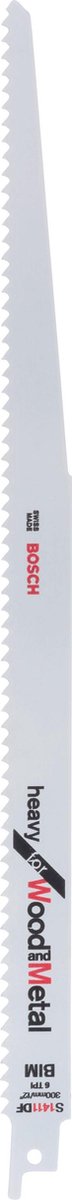 Bosch Bimetall-Säbelsägeblatt – S 1411 df schwer für Holz und Metall