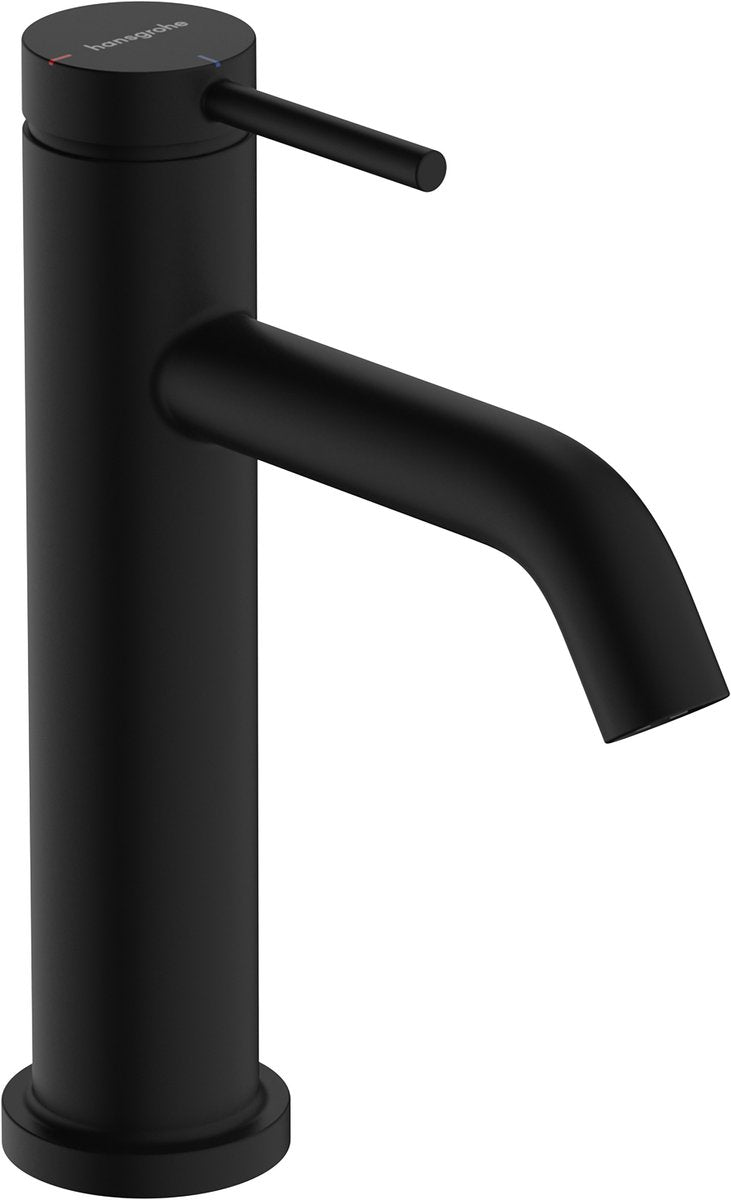 Hansgrohe tecturis s – Waschtischarmatur – Einhebelbedienung – Kaltstart energiesparend – ohne Ablaufgarnitur – 110 mm Größe – mattschwarz