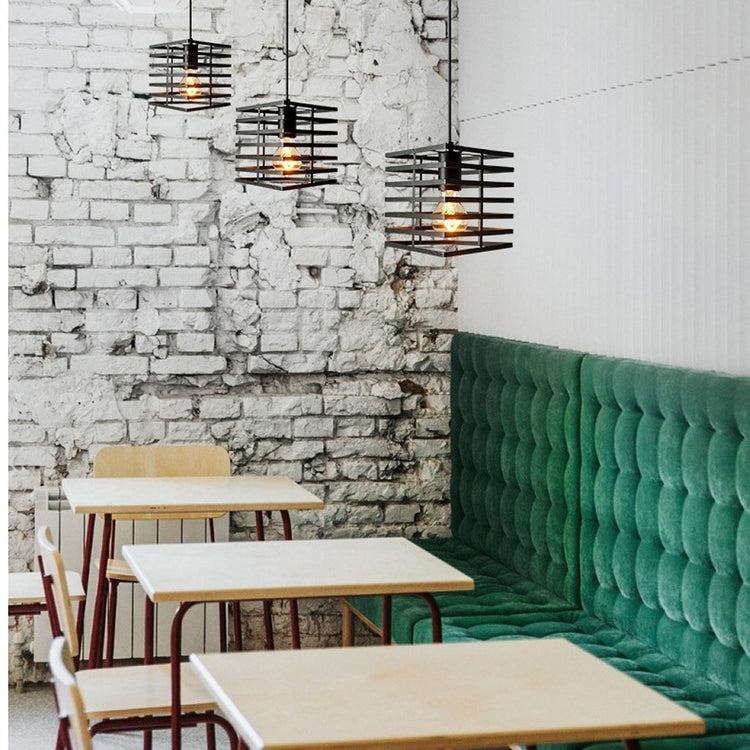 Homestyle Pro Homestyle MK015-B Industrial Hanging Lamp 15x18 cm Schwarzes Metall