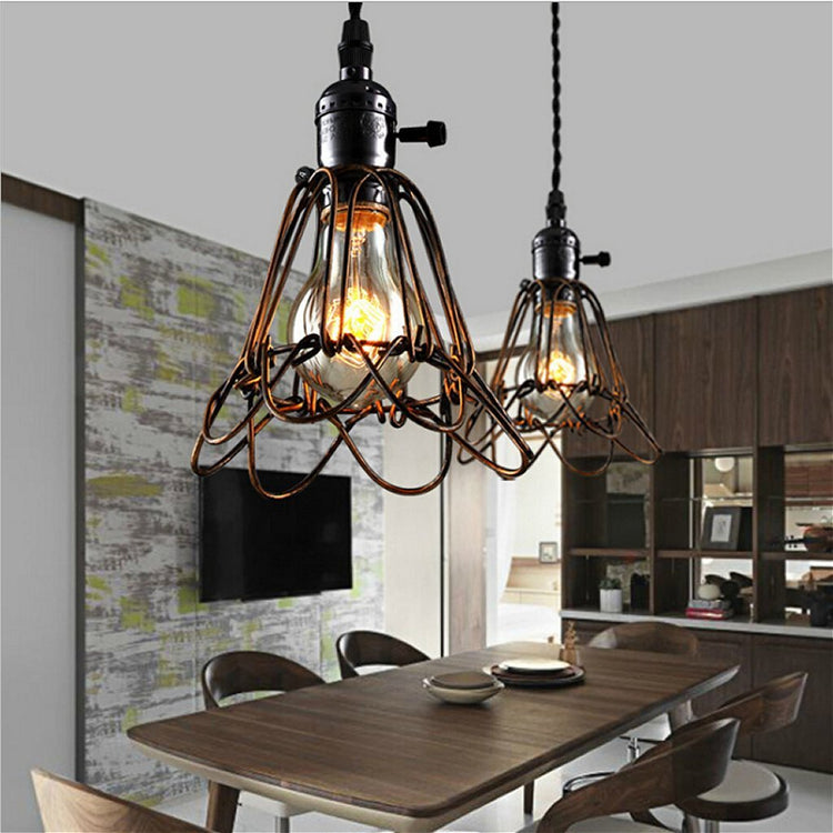 Homestyle Pro Homestyle MK006-B Industrial Hanging Lamp 19x23 cm Black Metal
