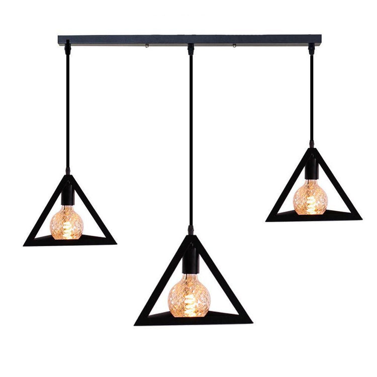 Homestyle Pro Homestyle MK018-B Industrial Pyramide Hanging Lamps Black Metal