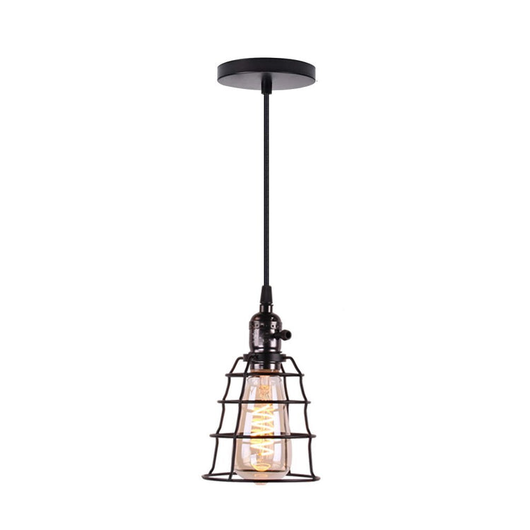 Homestyle Pro Homestyle MK005-B Industrial Hanging Lamp 12x20 cm Black Metal