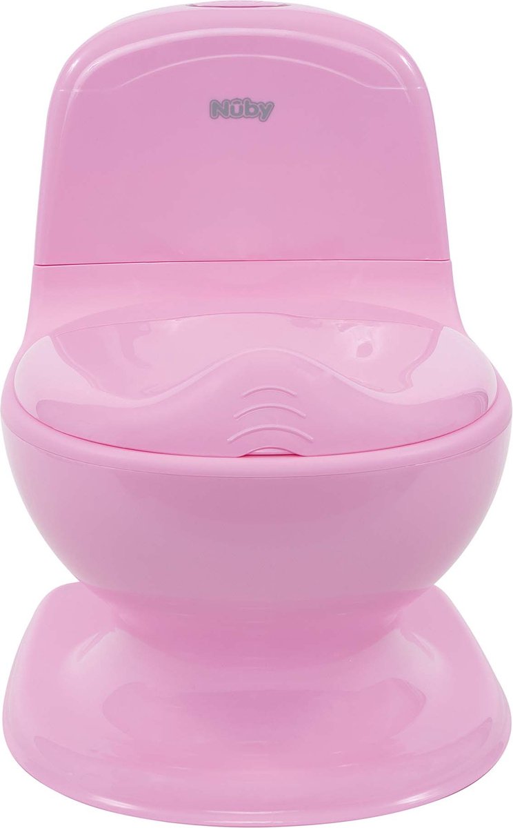 Nûby Dr. Talbot's – mein echtes Töpfchen – Kleinkindtöpfchen mit Spülgeräusch – Trainingstoilette für Kinder – Pink – 18+ Monate