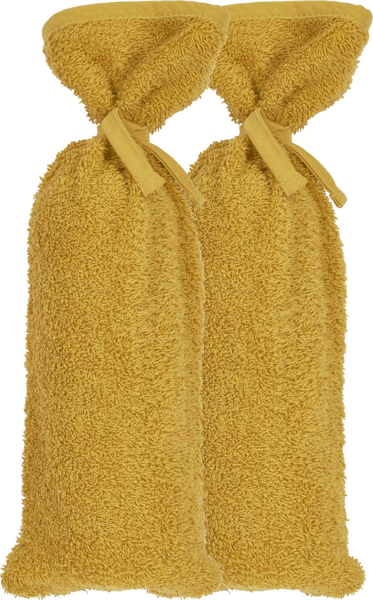 Meyco Baby Wärmflaschentasche einfarbig – 2er-Pack – Frottee – Honiggold