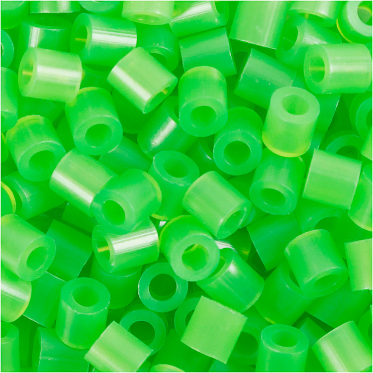 Nabbi-Bügelperlen, Größe 5x5 mm, Lochgröße 2,5 mm, mittel, neongrün (32237), 1100 Stück 1 Box