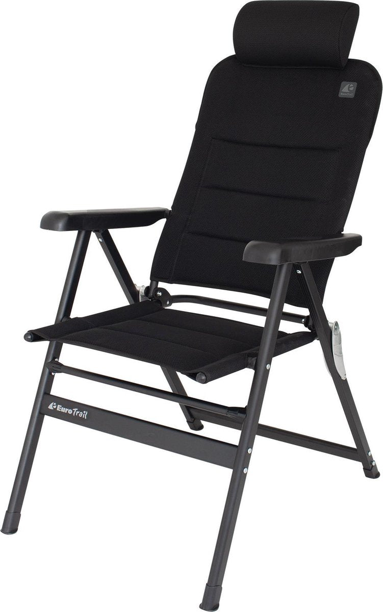 Campingstuhl Chateau 123 x 48 cm Aluminium Schwarz