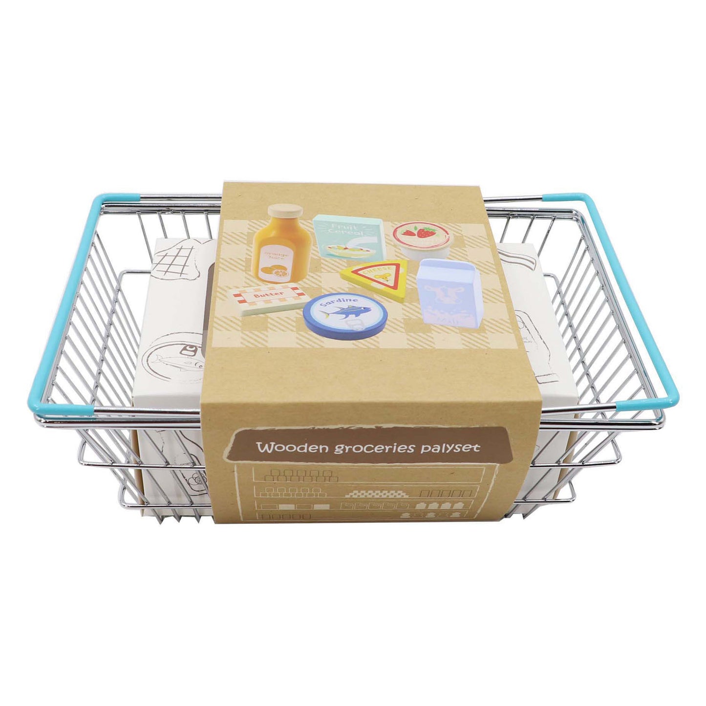Lebensmittel-Spielset aus Holz