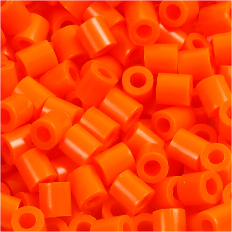 Nabbi Fotoperlen, Größe 5x5 mm, Lochgröße 2,5 mm, mittel, leuchtend orange (13), 6000 Stück 1 Box