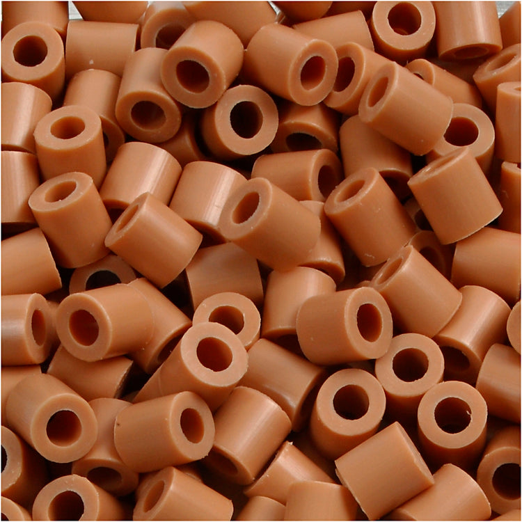Nabbi Fotoperlen, Größe 5x5 mm, Lochgröße 2,5 mm, mittel, hellbraun (20), 6000 Stück 1 Box