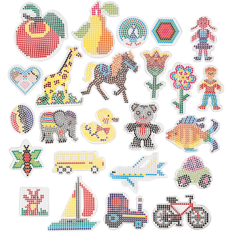 Creativ Company Grundplatte, Geometrie, Tiere, Kinder, Blumen und Transport, Maße 7x7,5-14x16 cm, mittel, klar, 4x10 Box 1 Box