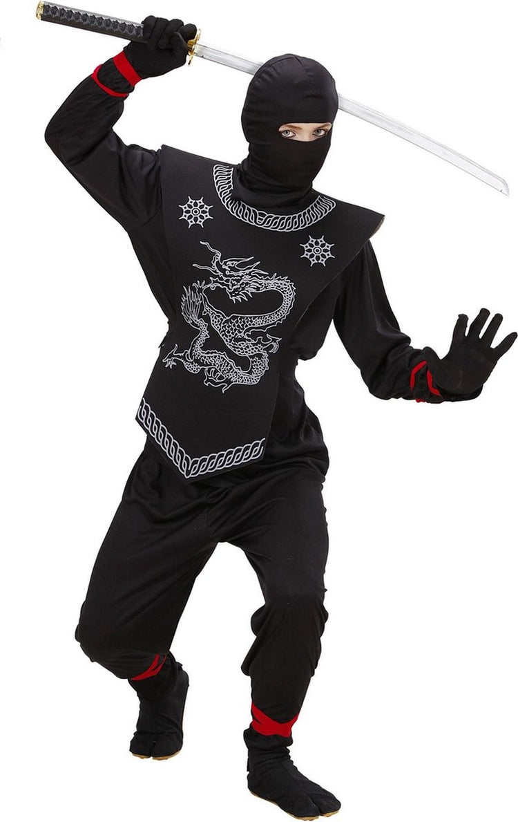 Finidi Ninja Anzug Kinder Kesio Schwarz