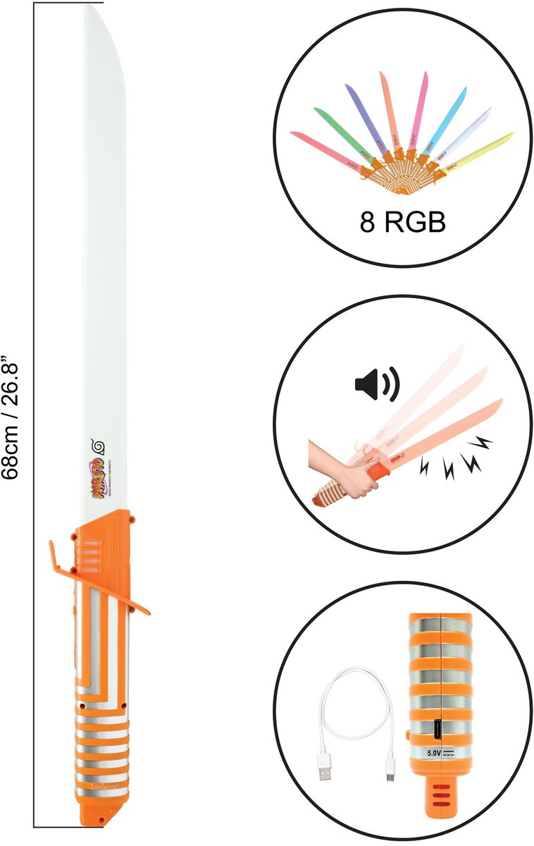 Lexibook Naruto LED-Laserschwert mit Soundeffekten
