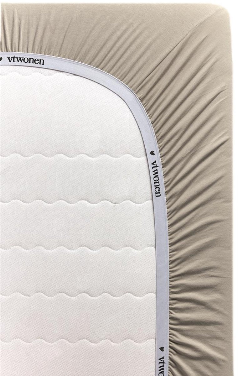 Vtwonen Baumwolle – Spannbettlaken – 90 x 200 cm – Sand