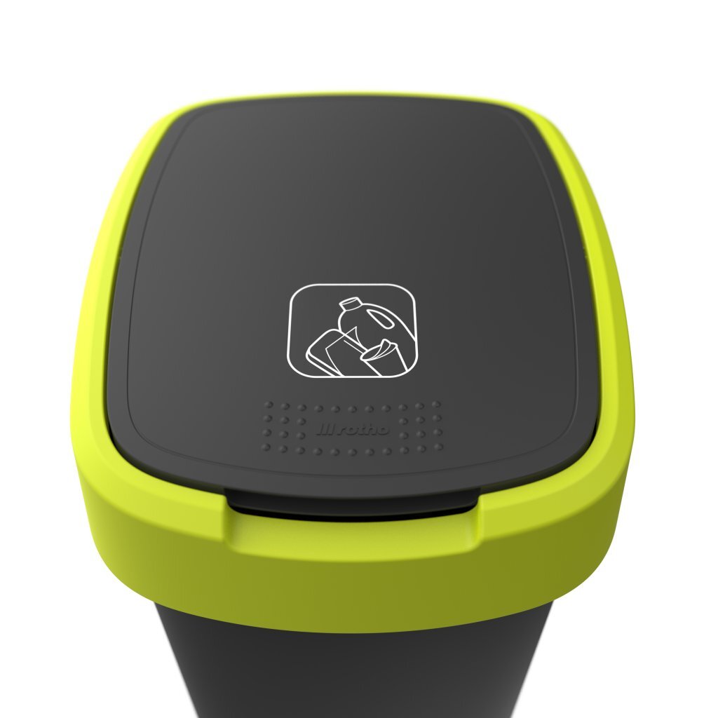 Rotho Rotho Twist Waste Bin 25l Lime Anthrazit