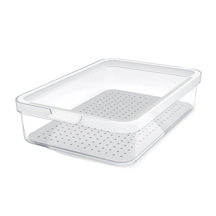 Rotho Cauma Kühlschrank-Organizer 27x18,4x6,2 cm 2,6l weiß transparent