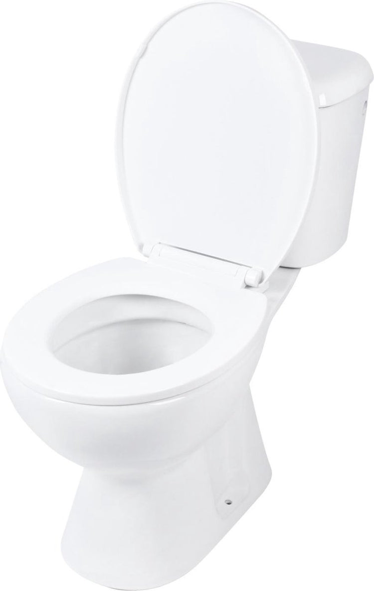 Differnz Stand-WC-Becken mit PK-Ausgang inklusive weißem WC-Sitz