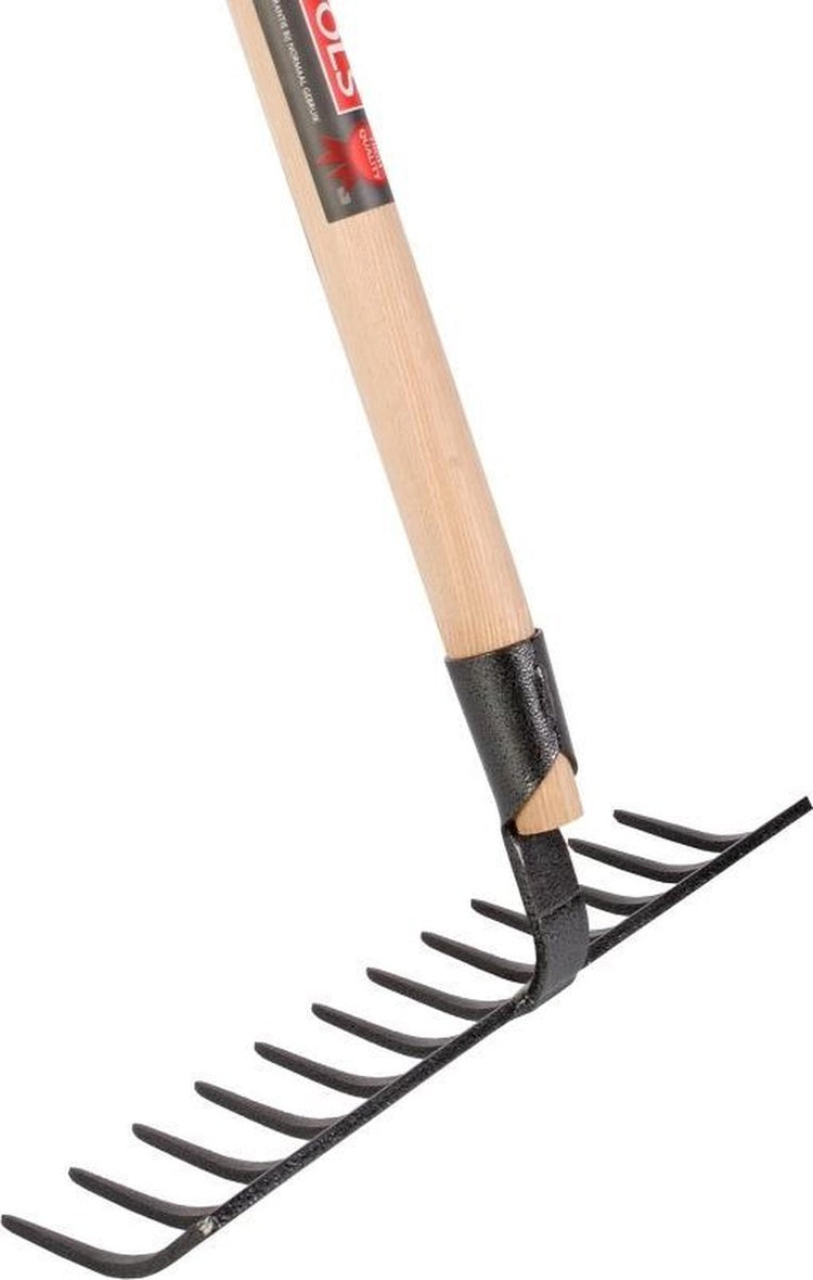 Talen Tools – Gartenrechen – geschmiedet – professionell – 12 Zähne – Eschenstiel – 160 cm